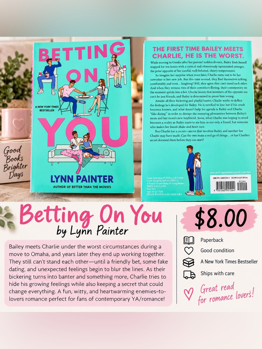 Betting On You Book book by Lynn Painter